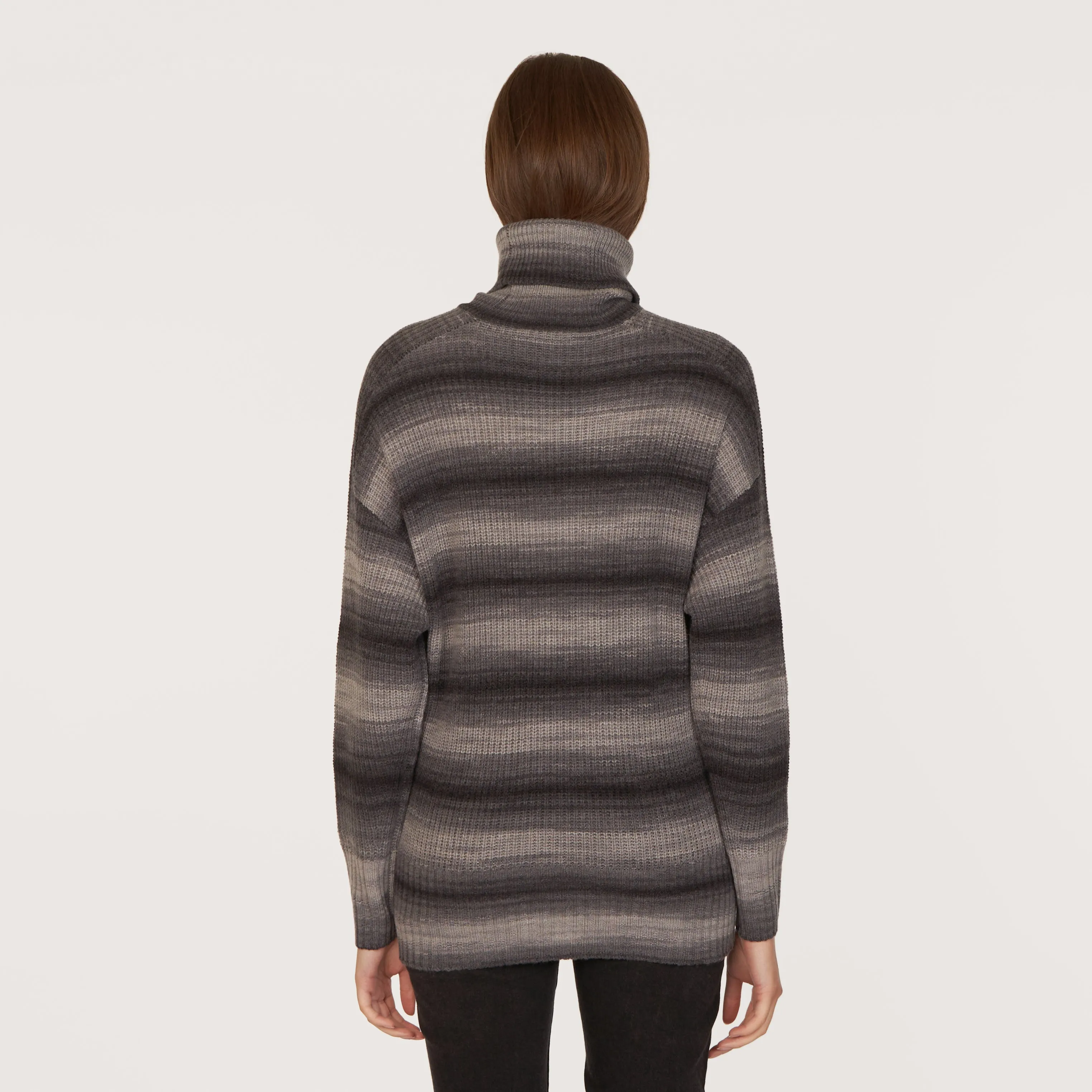 Relaxed Space Dye Shaker Turtleneck in Nightfall sold by Autumn Cashmere product image thumbnail 3