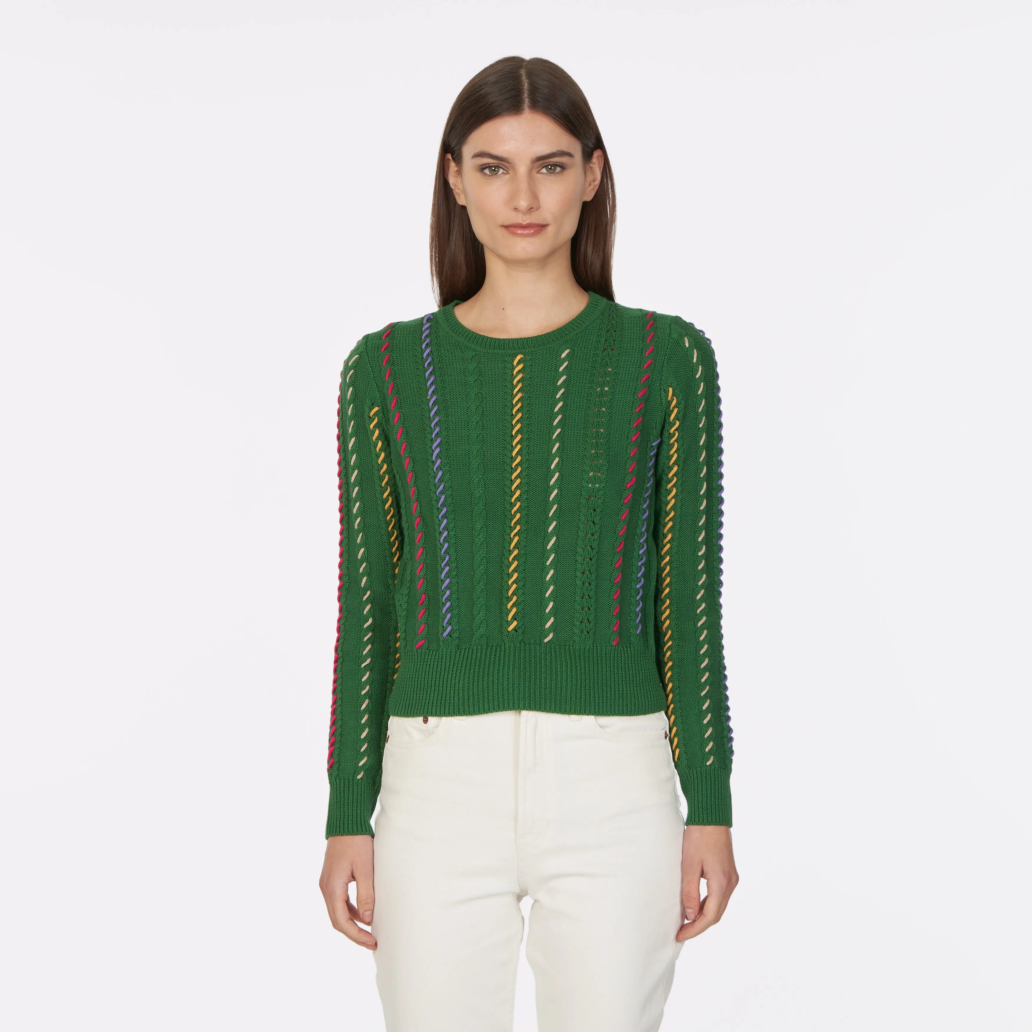 Cable Crew w/ Multi Color Lacing sold by Autumn Cashmere product image thumbnail 2