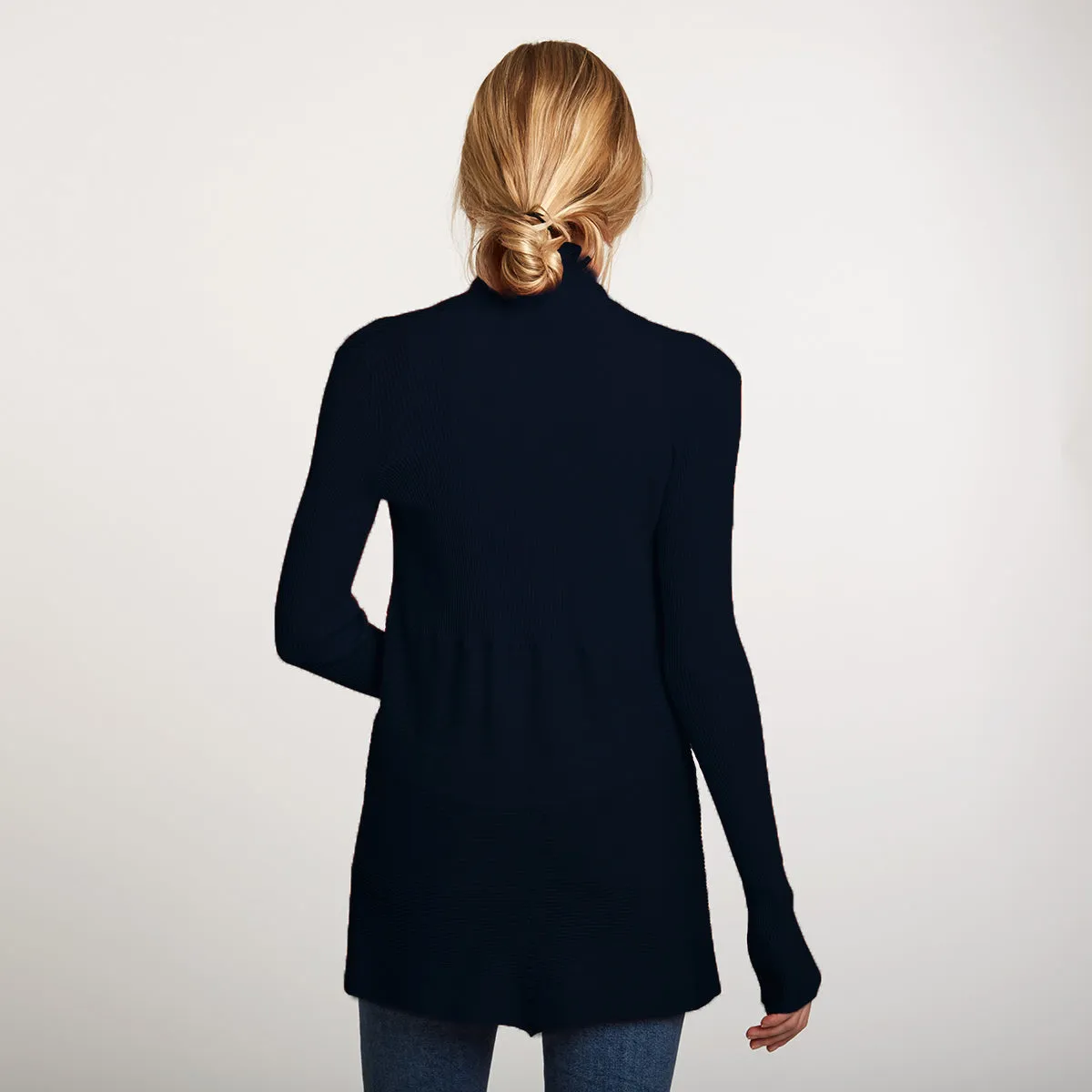 Cotton Rib Drape in Navy sold by Autumn Cashmere product image thumbnail 2