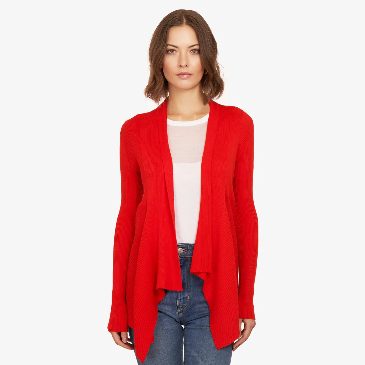 Cotton Rib Drape in Apple sold by Autumn Cashmere