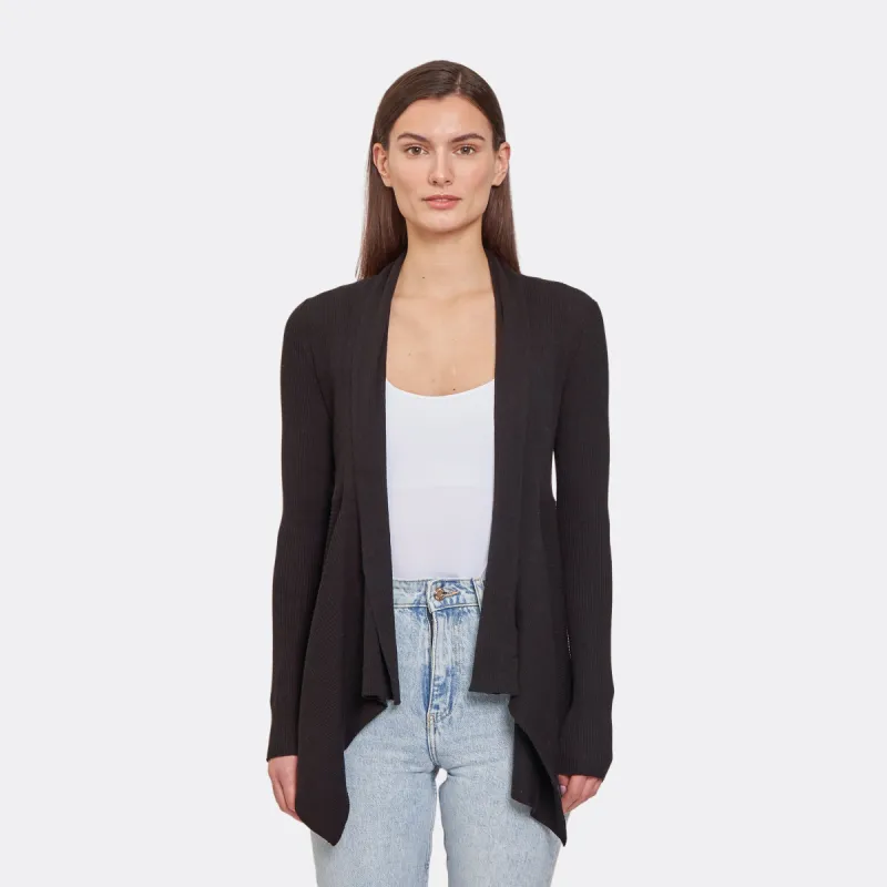 Rib Drape in Black sold by Autumn Cashmere