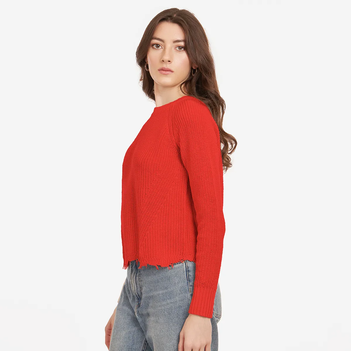 Distressed Scallop Shaker in Apple sold by Autumn Cashmere product image thumbnail 2