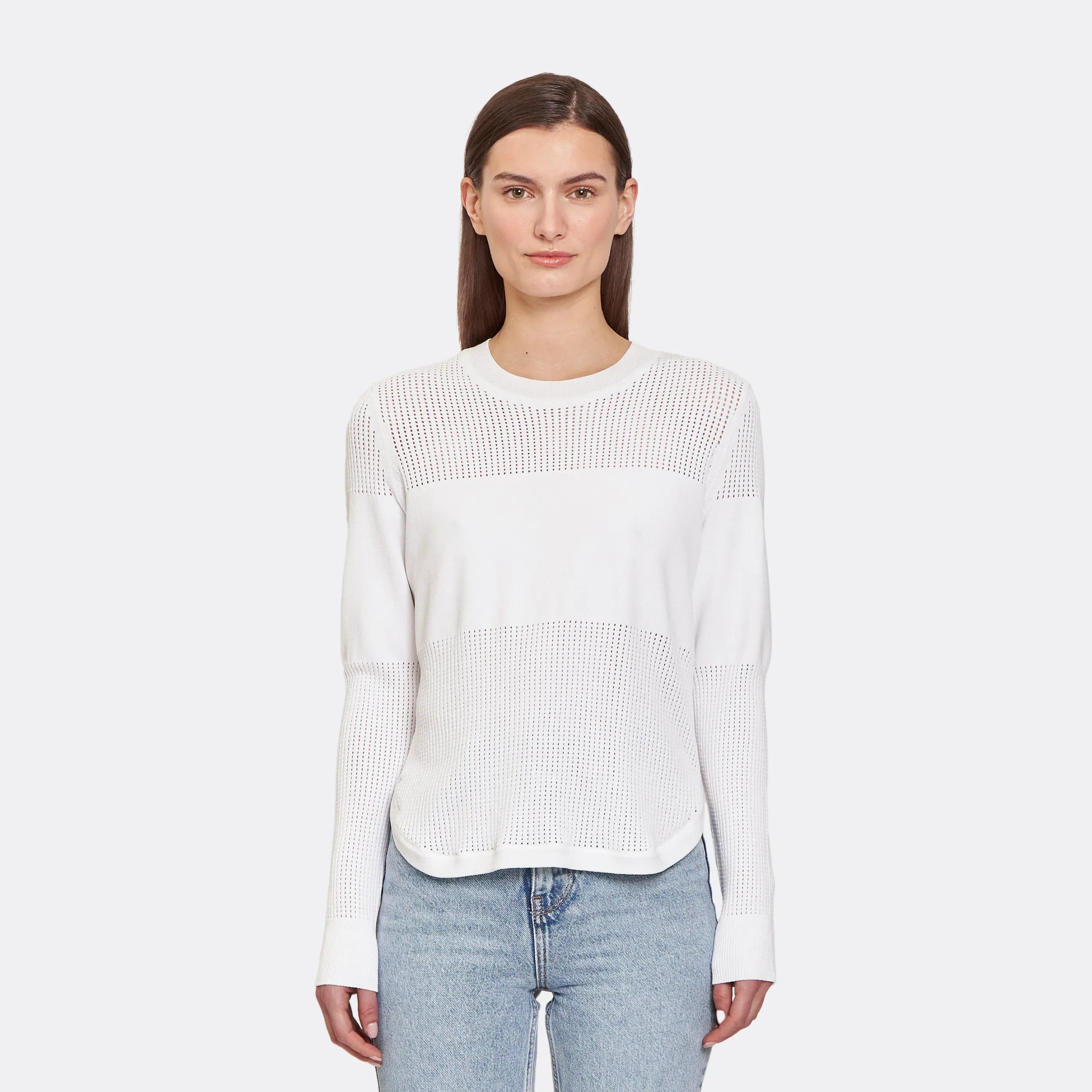 Mesh Block Shirttail Crew sold by Autumn Cashmere product image thumbnail 3
