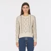 Fisherman Cable w/ Hand Laced Suede sold by Autumn Cashmere