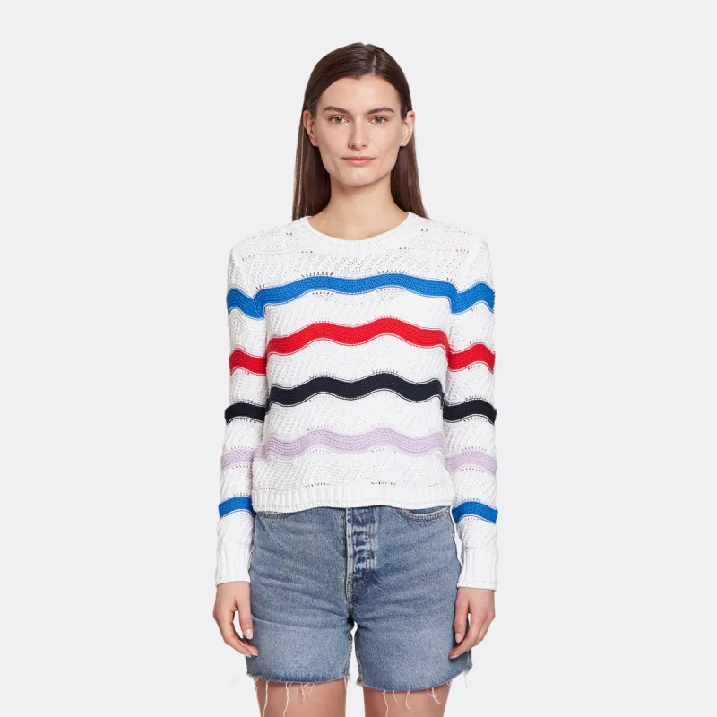 Wavy Stripe Crew sold by Autumn Cashmere