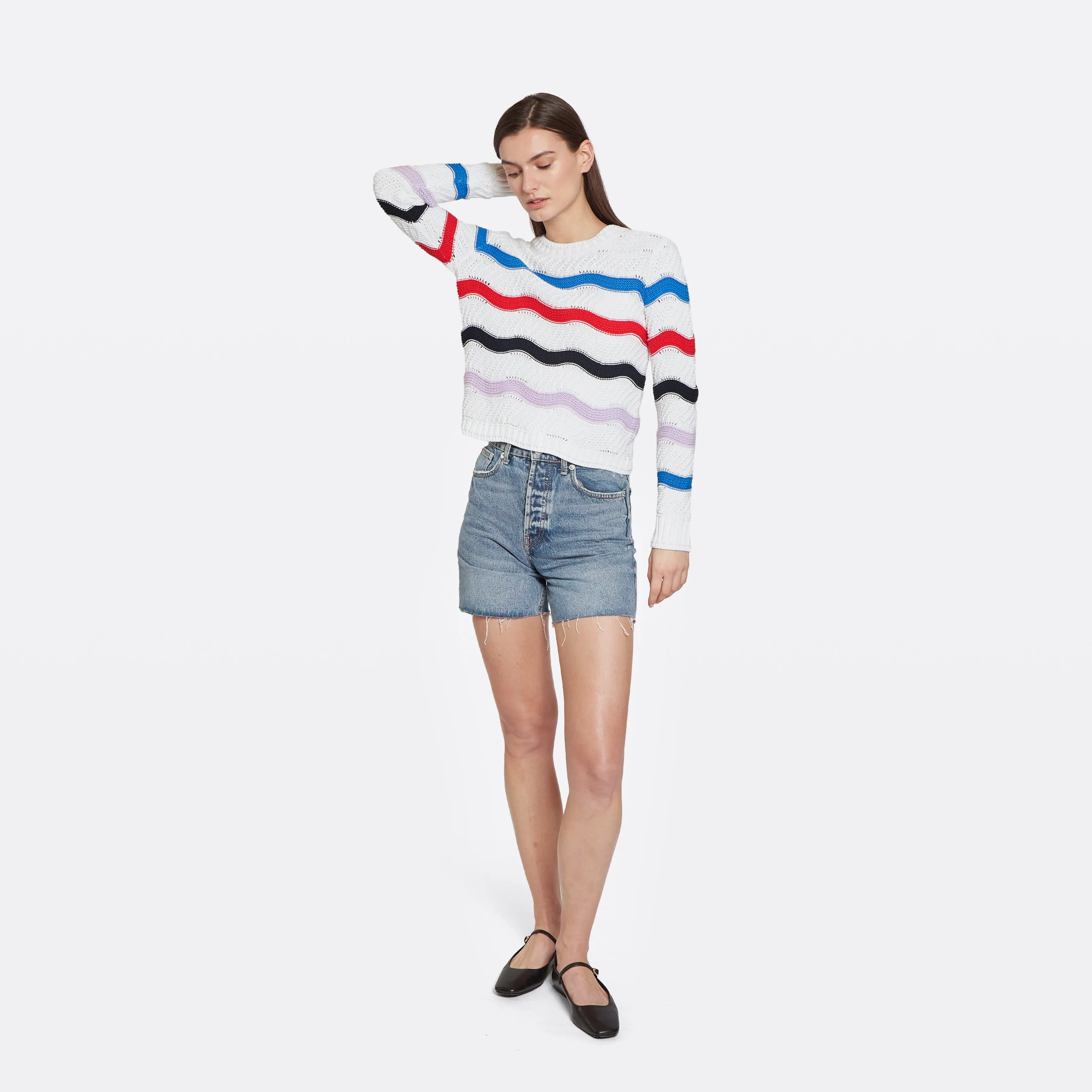Wavy Stripe Crew sold by Autumn Cashmere product image thumbnail 2