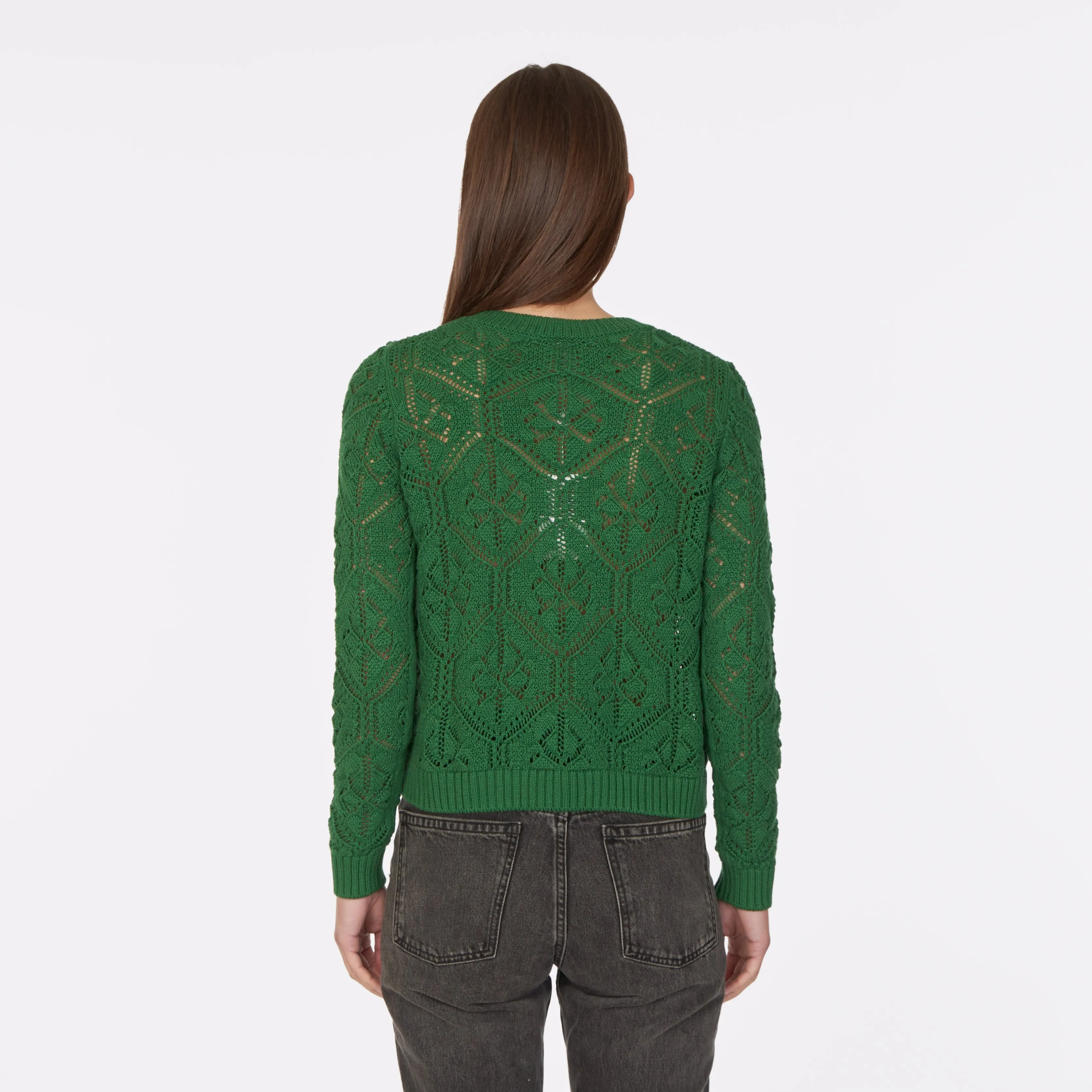 Diamond Stitch Open Pointelle Crew sold by Autumn Cashmere product image thumbnail 4