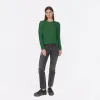 Diamond Stitch Open Pointelle Crew sold by Autumn Cashmere