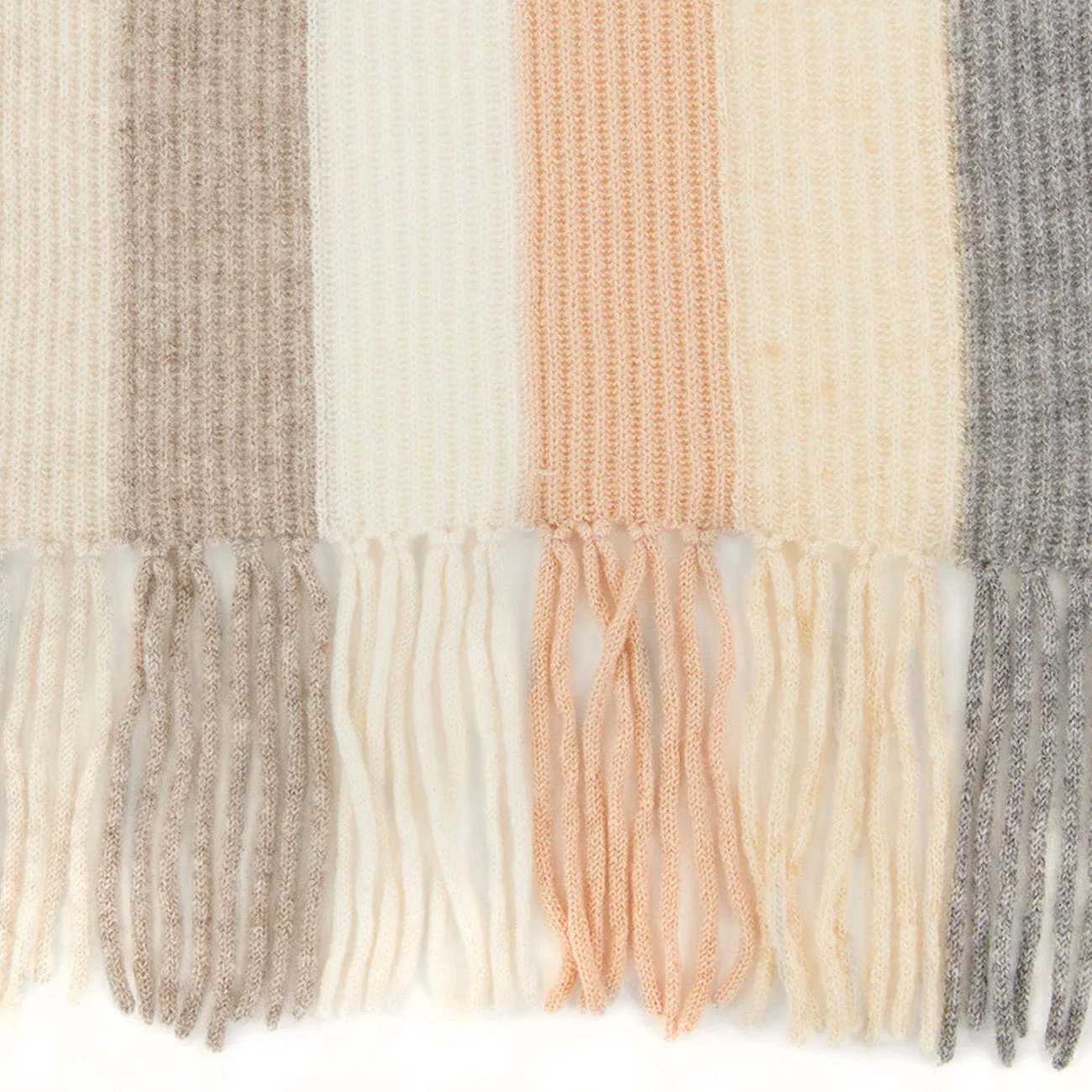 Rainbow Stripe Scarf in Neutral Combo sold by Autumn Cashmere product image thumbnail 5