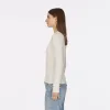Rib Crew in Chalk sold by Autumn Cashmere