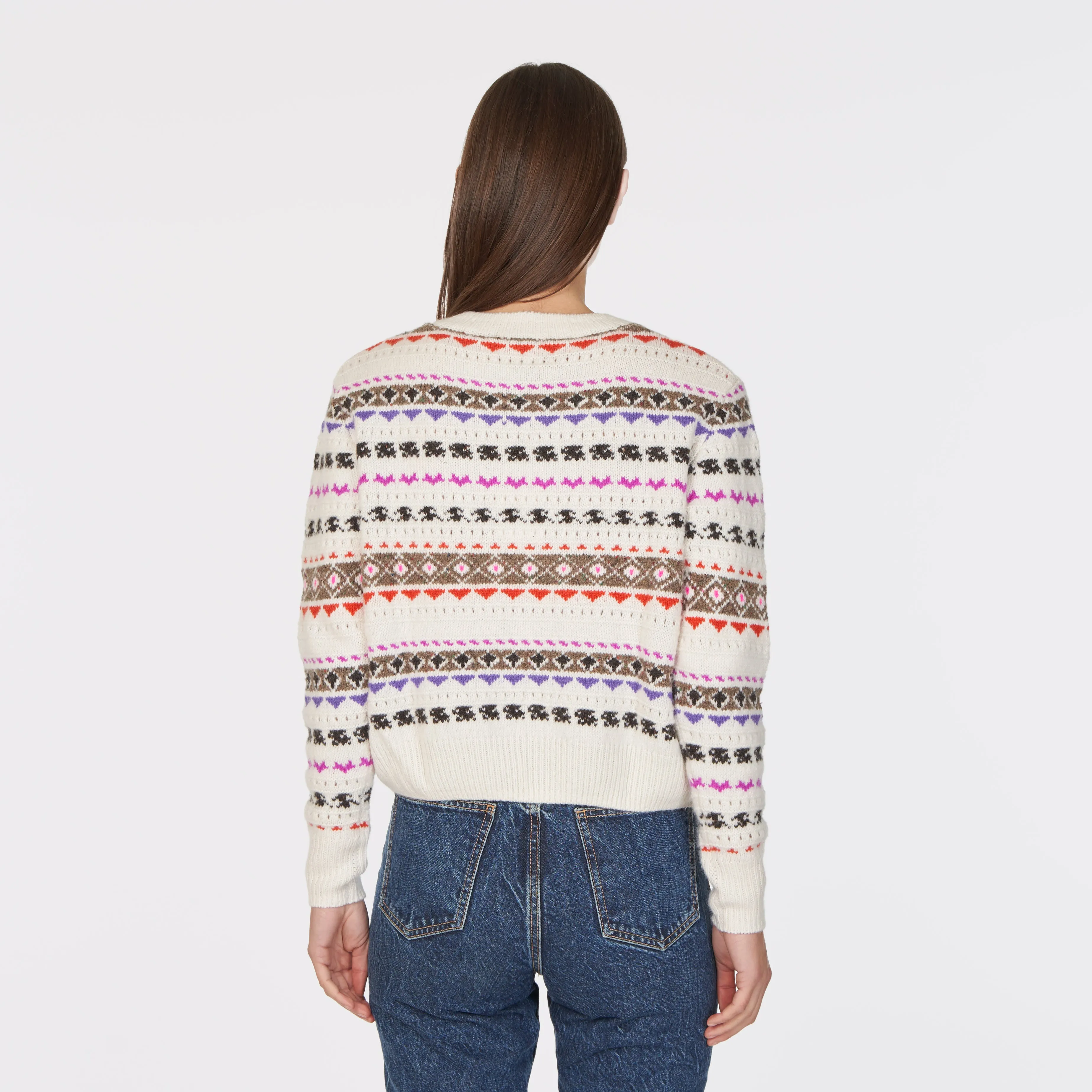 Fair Isle Crew in Bright Combo sold by Autumn Cashmere product image thumbnail 4