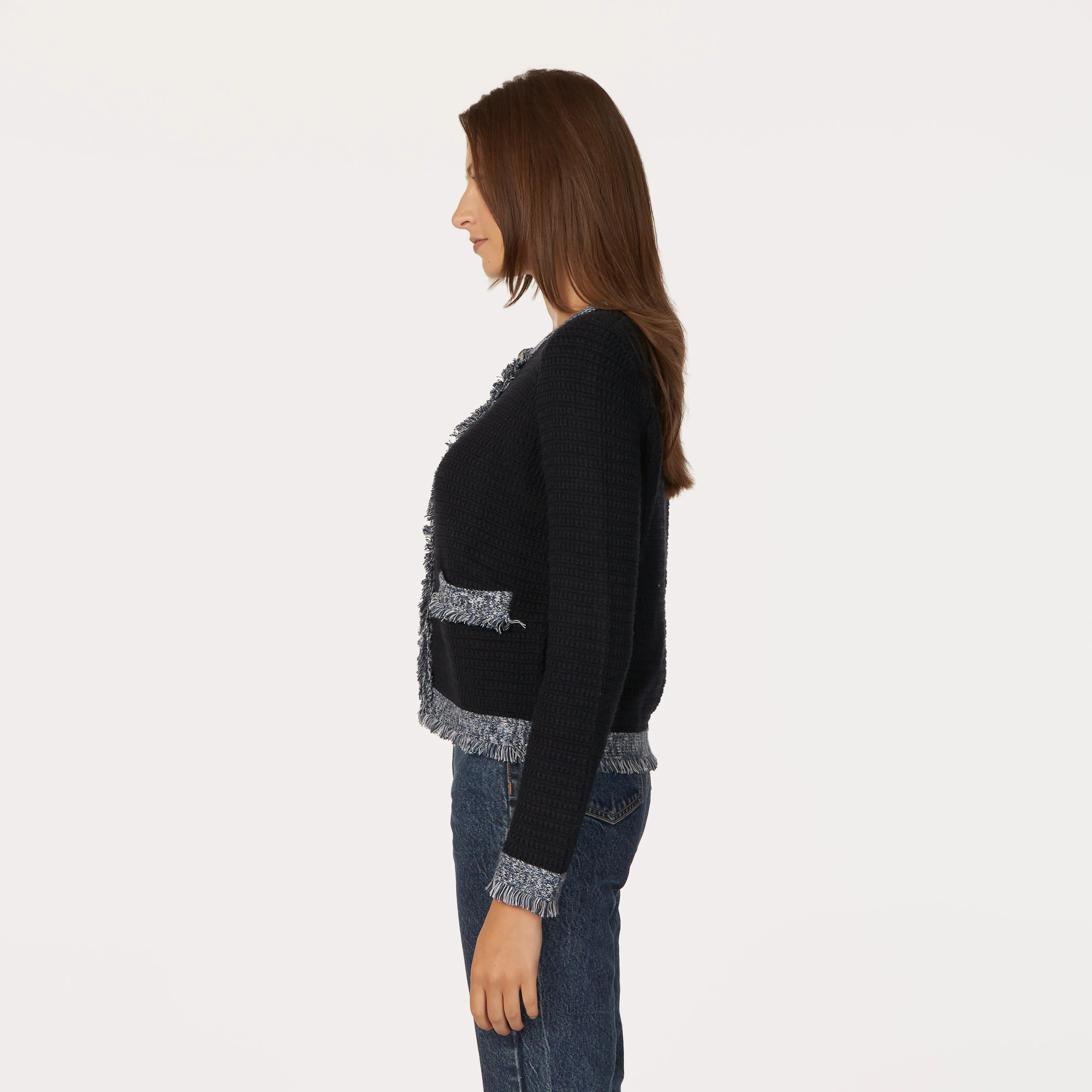 Fringe Trimmed Chunky Jacket sold by Autumn Cashmere product image thumbnail 2