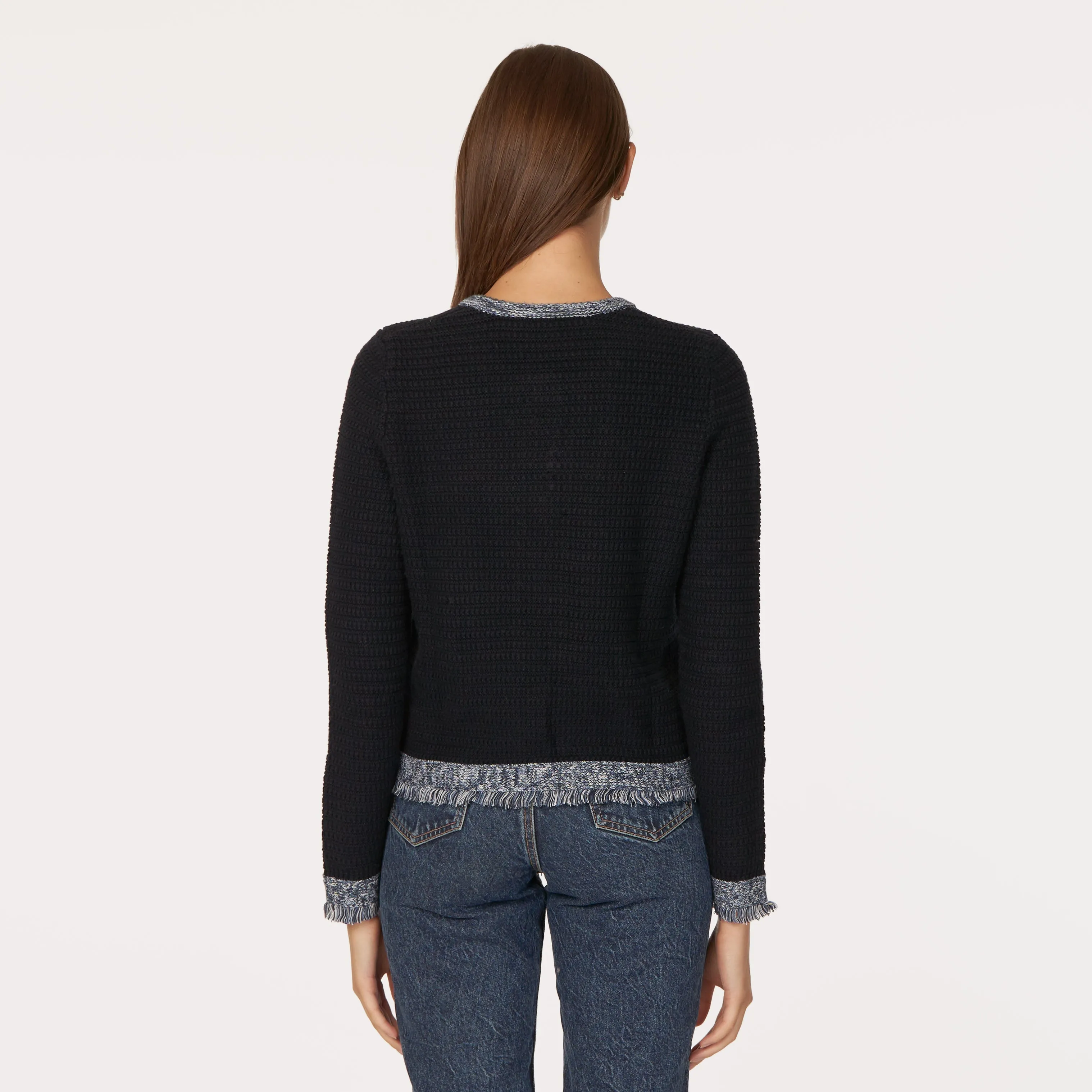 Fringe Trimmed Chunky Jacket sold by Autumn Cashmere product image thumbnail 3