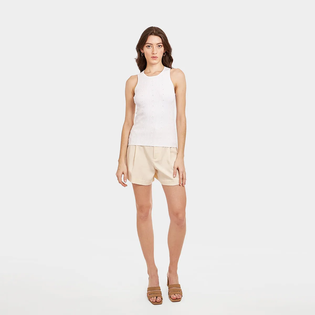 Flower Rib Tank in White sold by Autumn Cashmere product image thumbnail 2