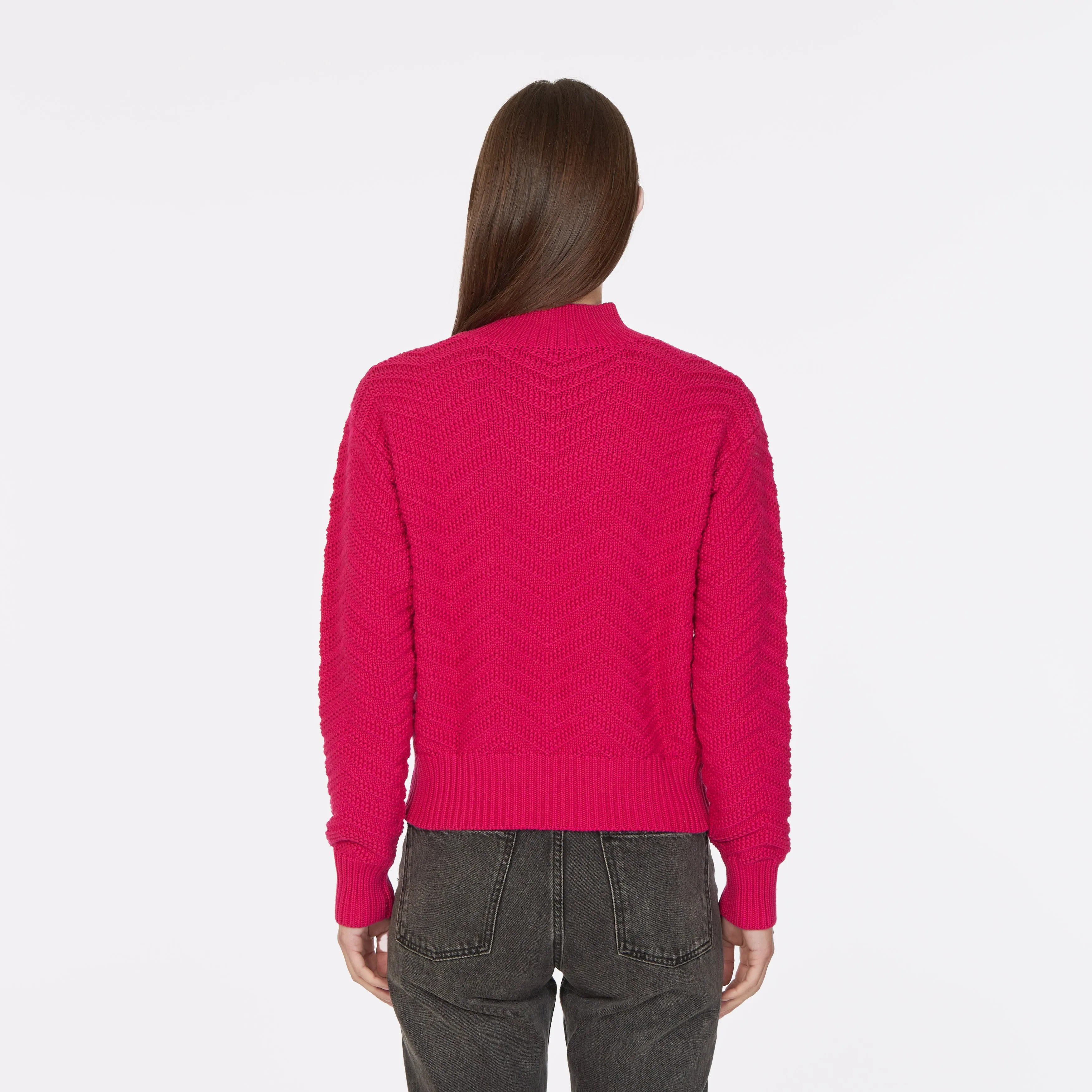 Chevron Mock in Barbie sold by Autumn Cashmere product image thumbnail 4