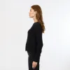 Distressed Scallop Shaker in Black sold by Autumn Cashmere