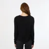 Distressed Scallop Shaker in Black sold by Autumn Cashmere