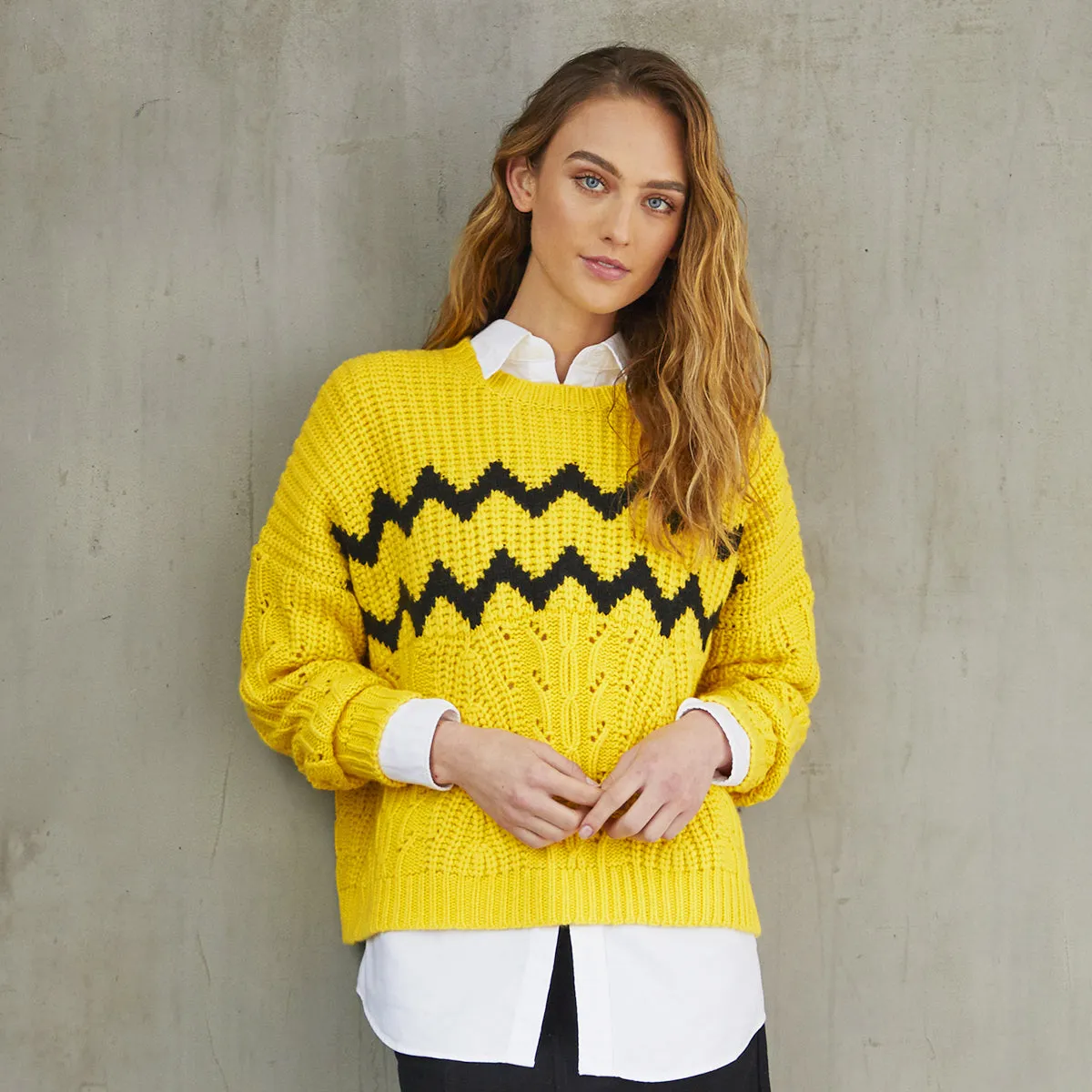Cable Zig Zag Crew sold by Autumn Cashmere product image thumbnail 3