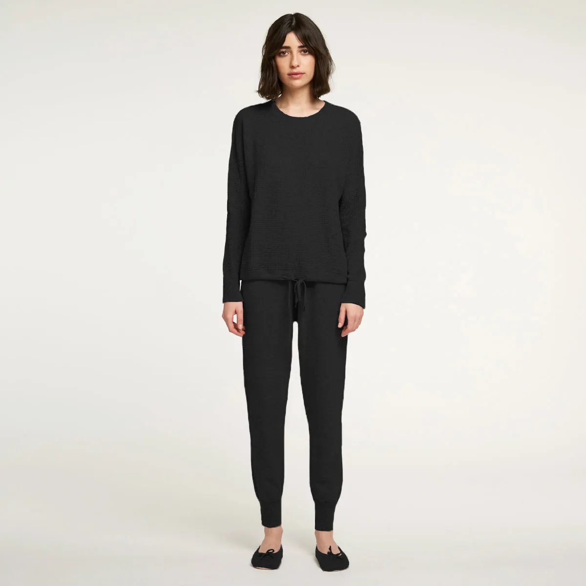 Cashmere Jogger Pant in Black sold by Autumn Cashmere product image thumbnail 2
