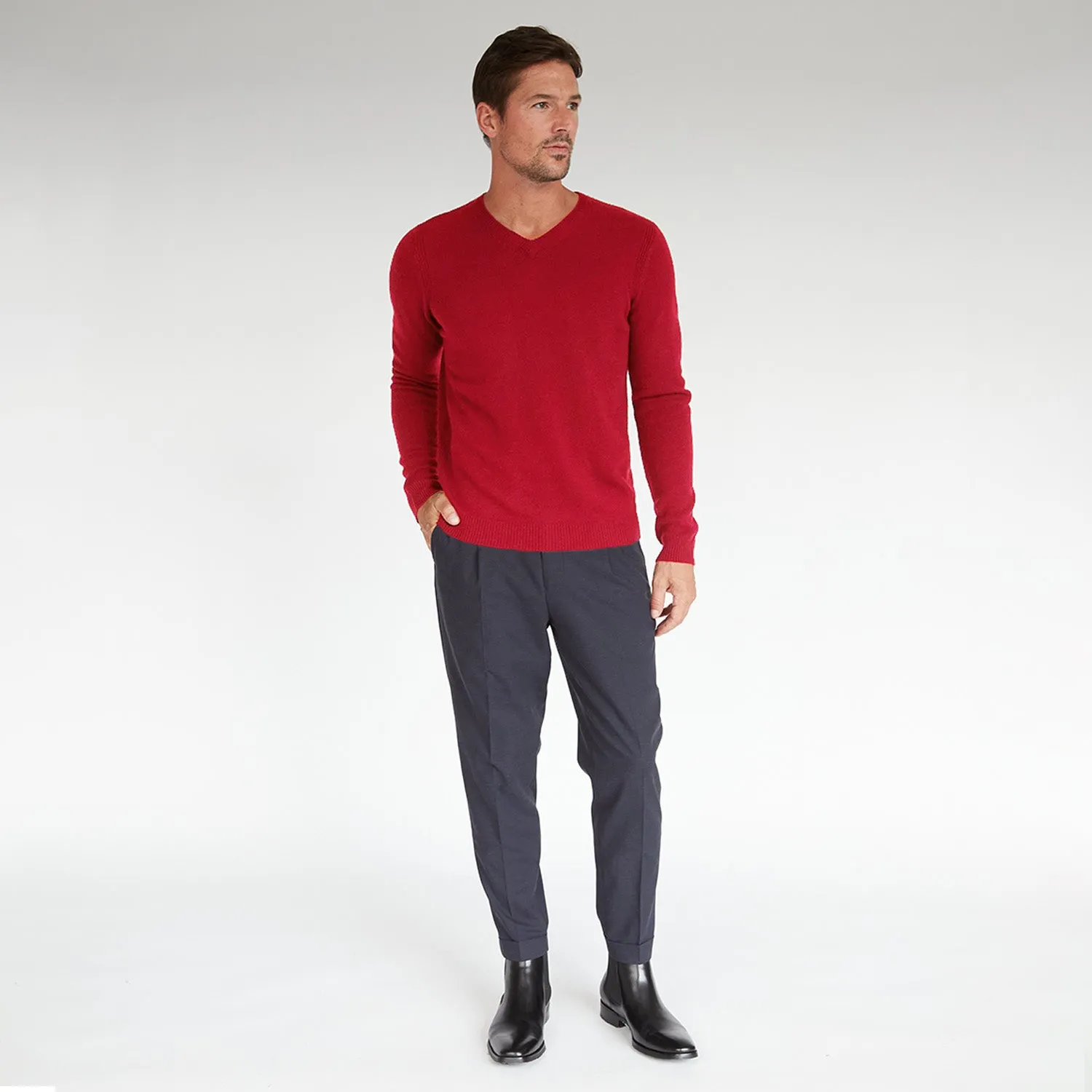 Basic V-Neck in Red sold by Autumn Cashmere product image thumbnail 2