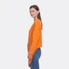 Tie Front Rib Cardigan in Nectarine sold by Autumn Cashmere