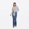 Tie Front Rib Cardigan in Cinderblock sold by Autumn Cashmere
