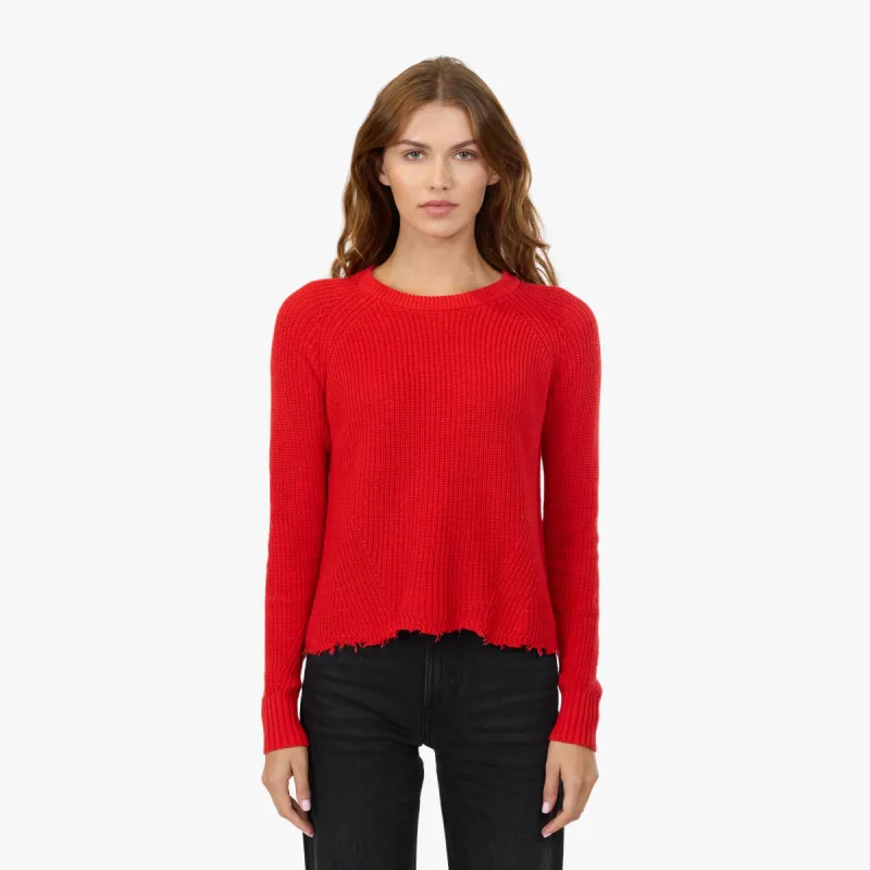 Distressed Scallop Shaker in Pimento sold by Autumn Cashmere