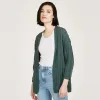 Open Pointelle Duster in Green sold by Autumn Cashmere