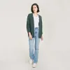 Open Pointelle Duster in Green sold by Autumn Cashmere