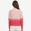Dip Dye Scallop Shaker Crew in Pink Rose sold by Autumn Cashmere