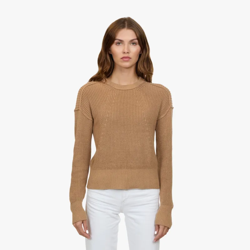 Exposed Seam Shaker Crew made by Autumn Cashmere