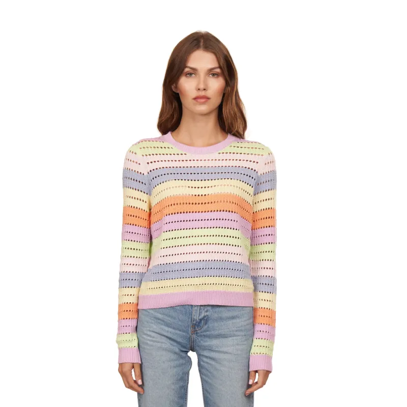 Rainbow Pointelle Stripe sold by Autumn Cashmere