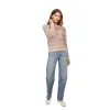 Marled Mesh Crew in Neutral Combo sold by Autumn Cashmere