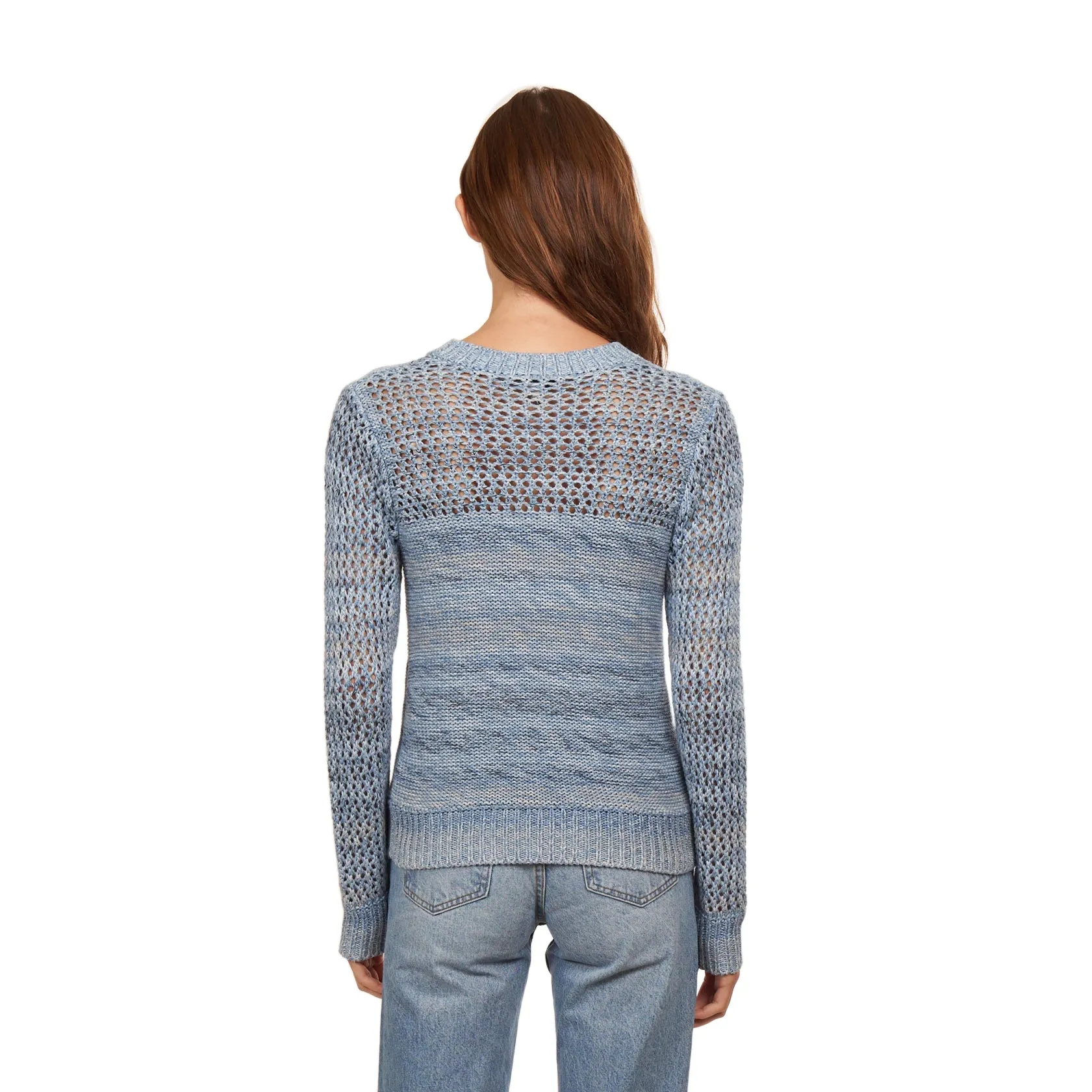 Marled Mesh Crew in Stonewash Combo sold by Autumn Cashmere product image thumbnail 3