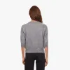 Brushed Elbow Sleeve Boxy Crew in Feather sold by Autumn Cashmere