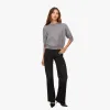 Brushed Elbow Sleeve Boxy Crew in Feather sold by Autumn Cashmere