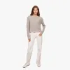 Tipped Scallop Shaker Crew sold by Autumn Cashmere