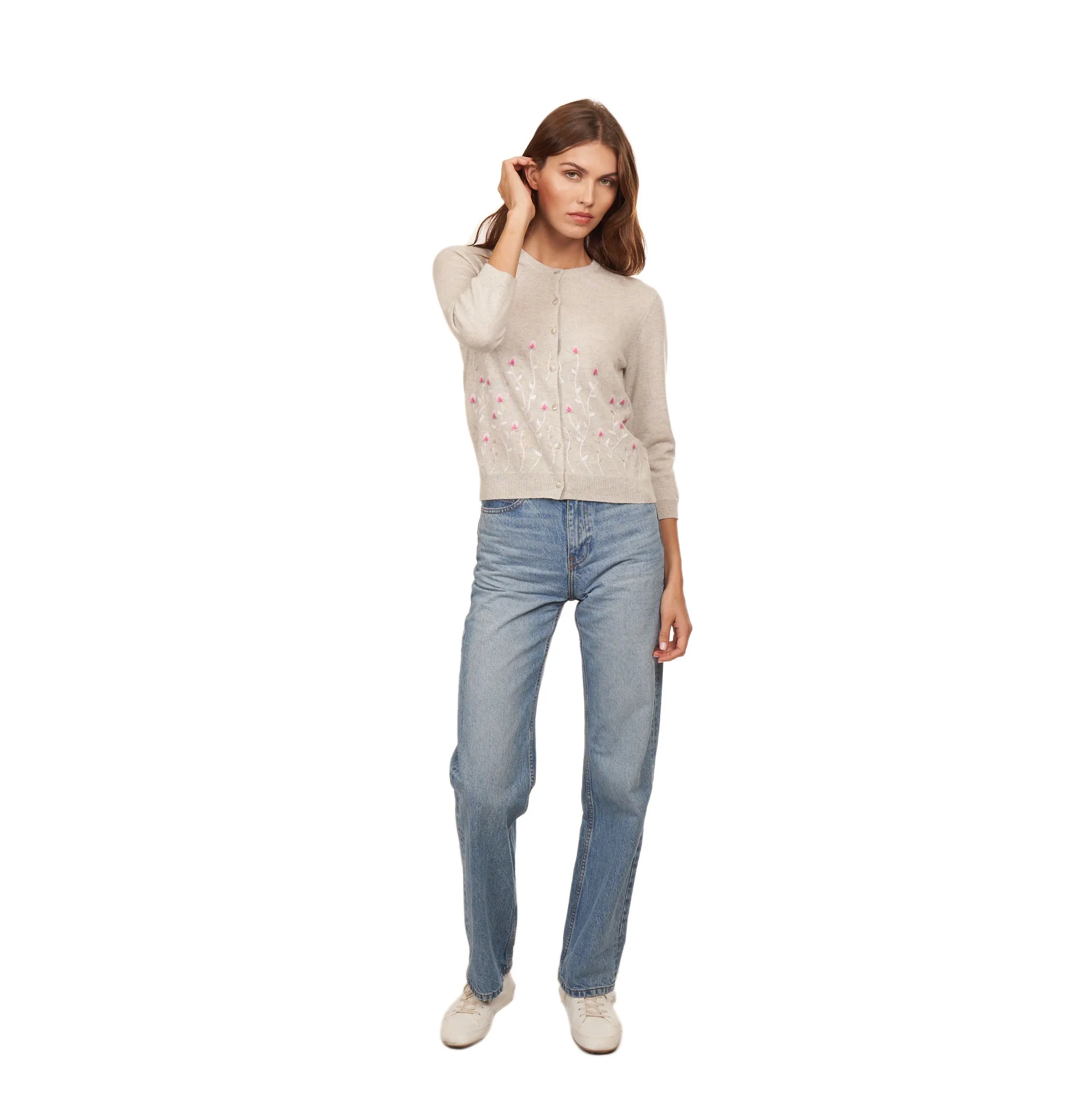 Cardi w/ Embroidered Floral sold by Autumn Cashmere product image thumbnail 2