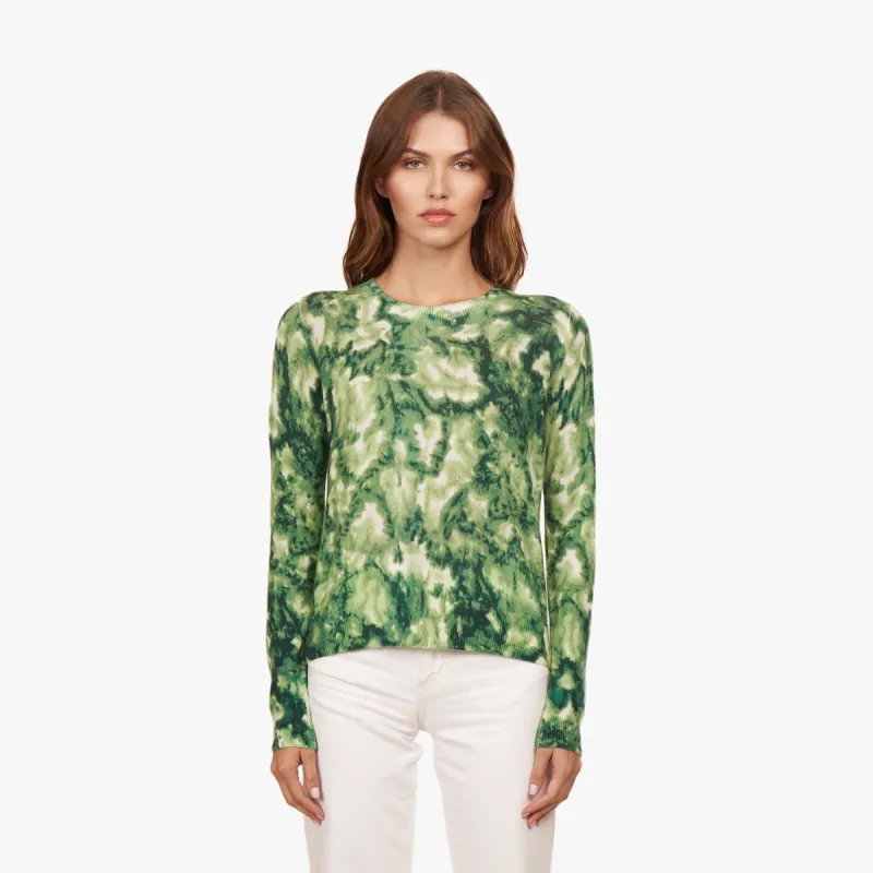Floral Print Crew in Eucalyptus Combo sold by Autumn Cashmere