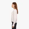 Puff Sleeve Crew w/ Floral Hand Embroidery sold by Autumn Cashmere
