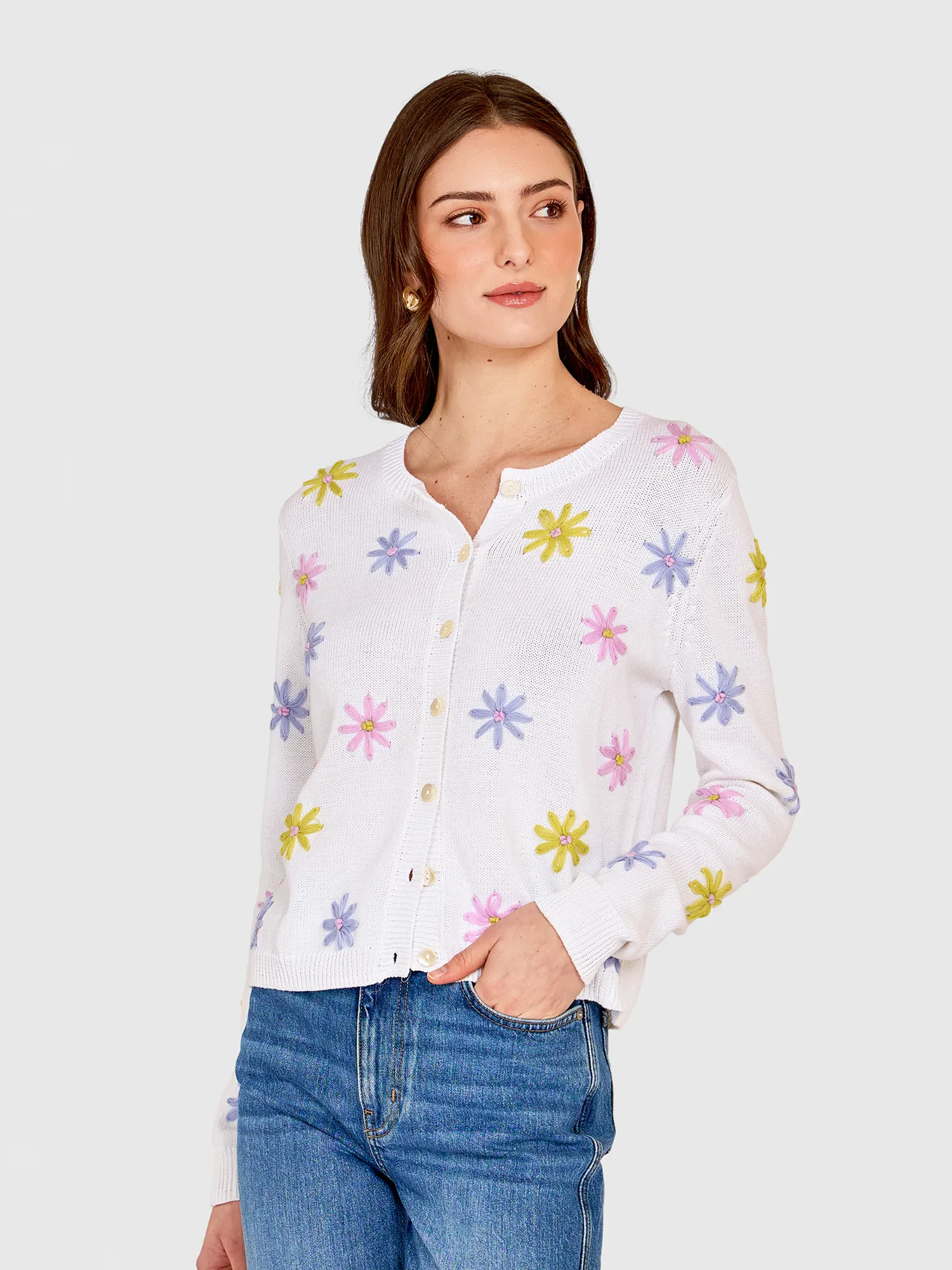 Daisy Hand Embroidered Cardigan sold by Autumn Cashmere product image thumbnail 4