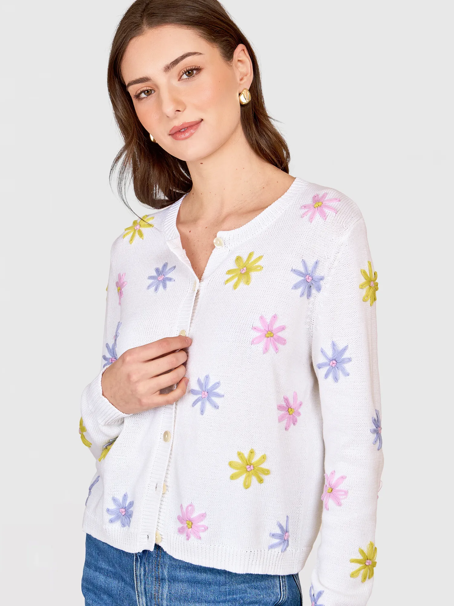 Daisy Hand Embroidered Cardigan sold by Autumn Cashmere product image thumbnail 2