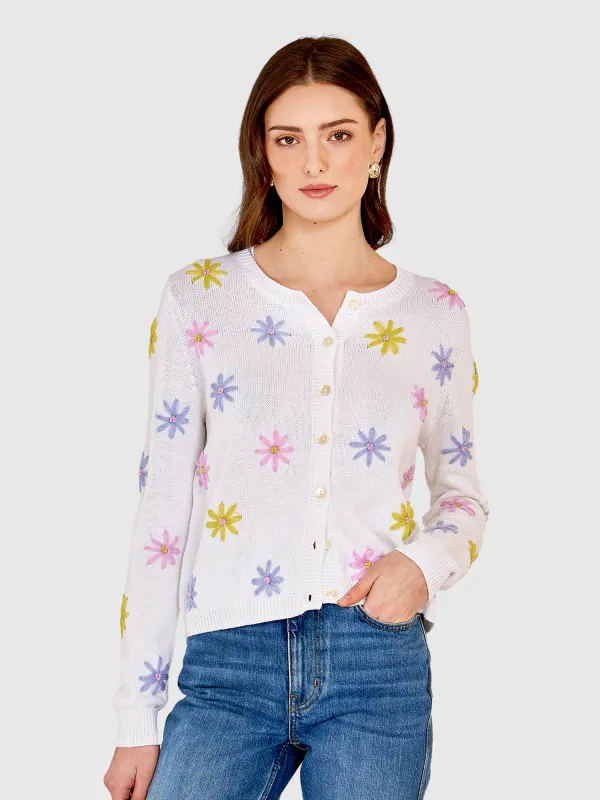 Daisy Hand Embroidered Cardigan sold by Autumn Cashmere
