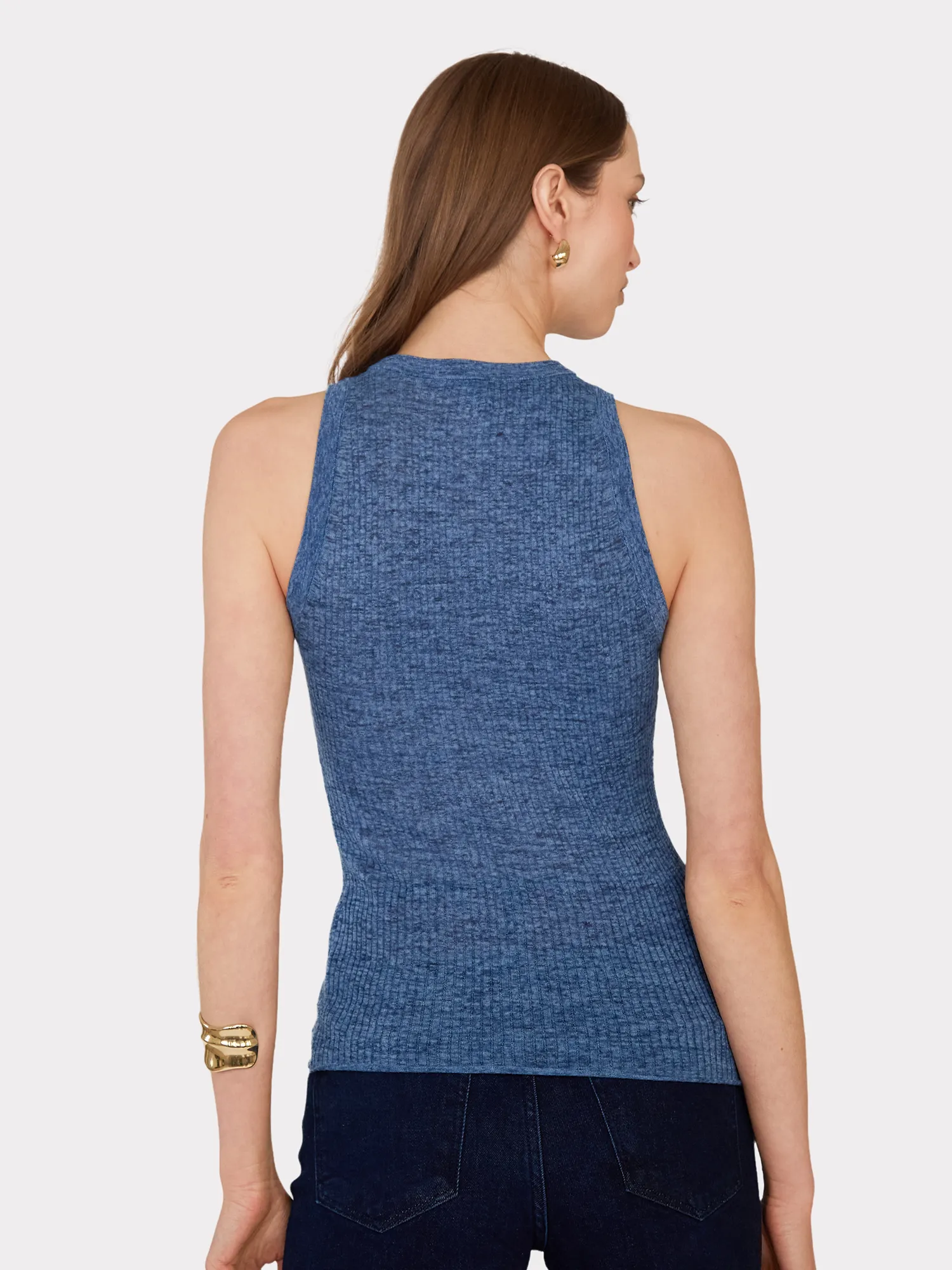 Rib Halter Crew in River sold by Autumn Cashmere product image thumbnail 4