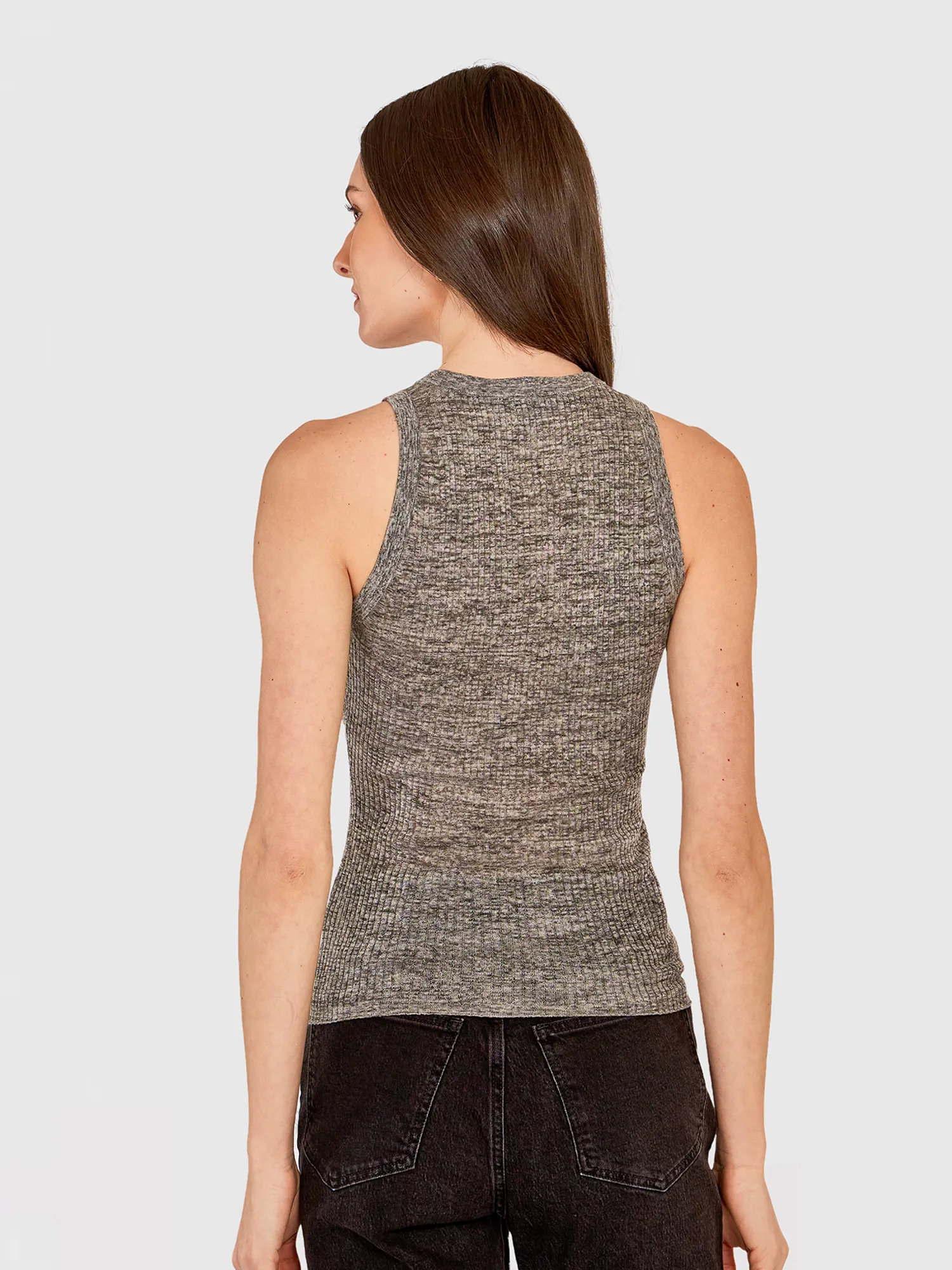 Rib Halter Crew in Stone sold by Autumn Cashmere product image thumbnail 4