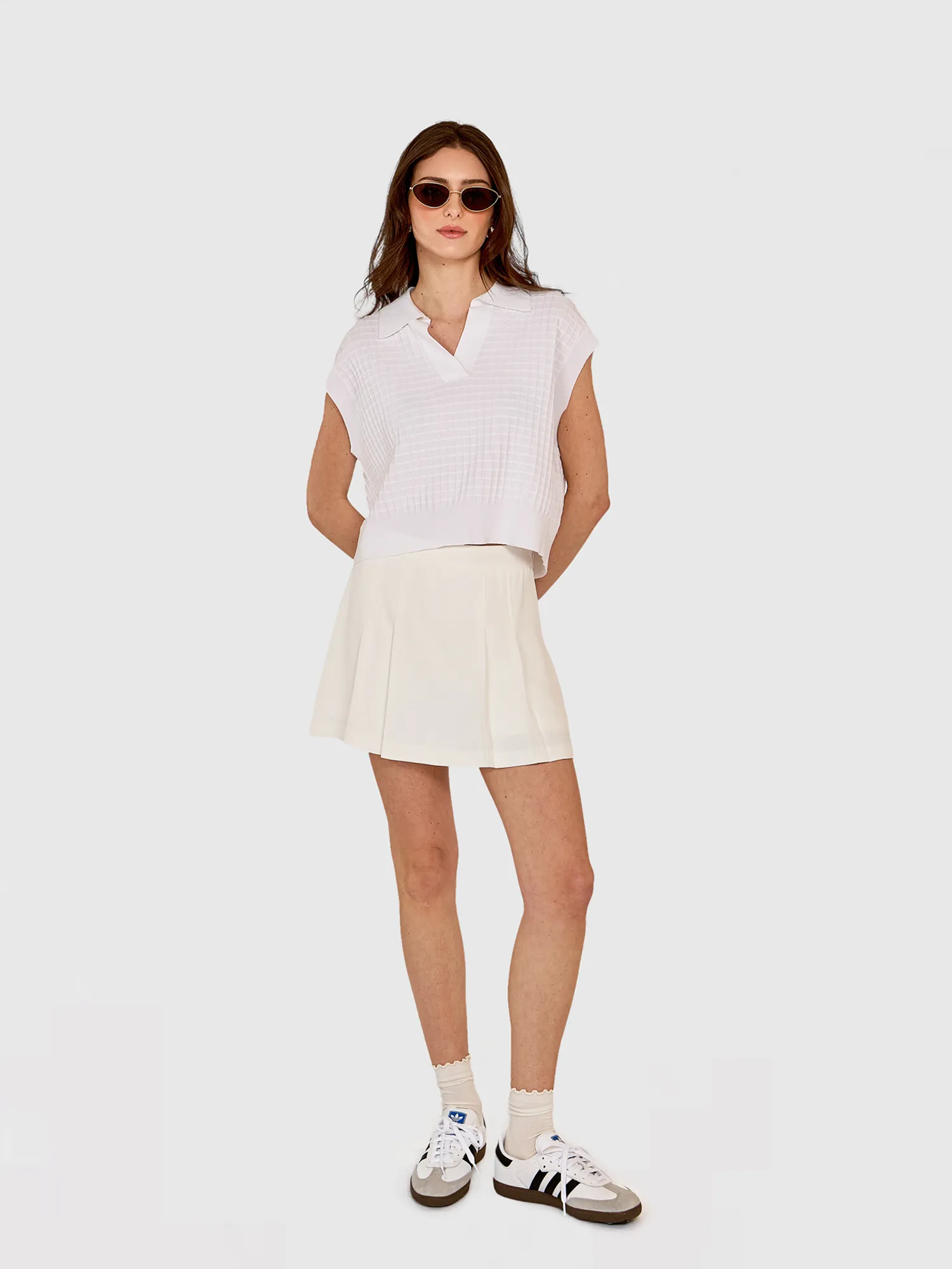 Grid Stitch Johnny Collar sold by Autumn Cashmere product image thumbnail 2