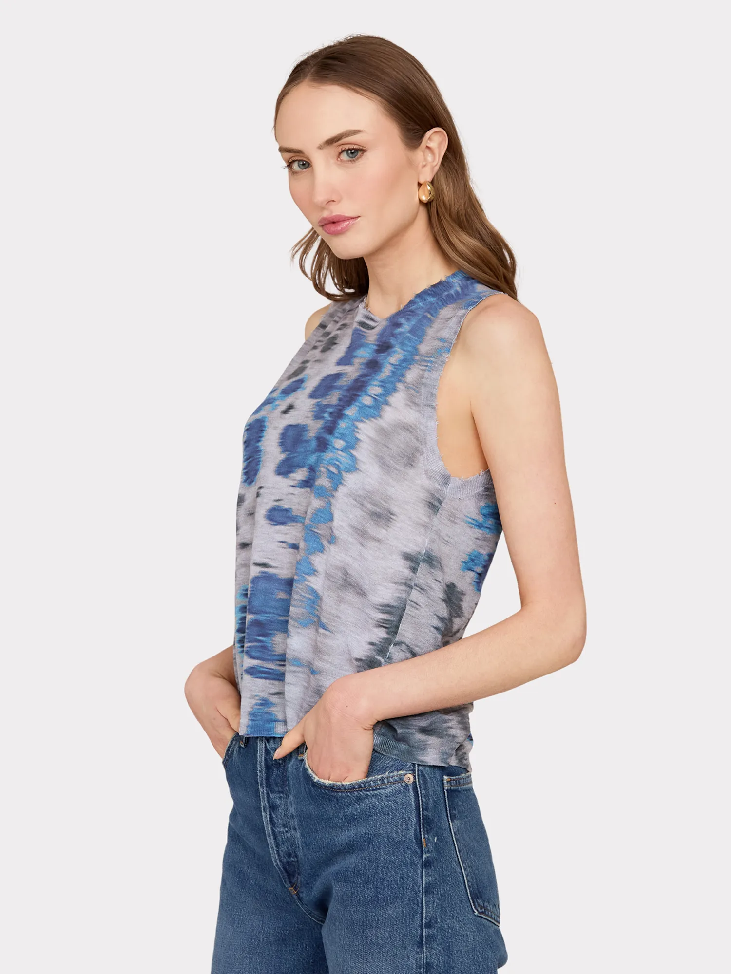 Blurred Animal Print Distressed Muscle Tee sold by Autumn Cashmere product image thumbnail 3