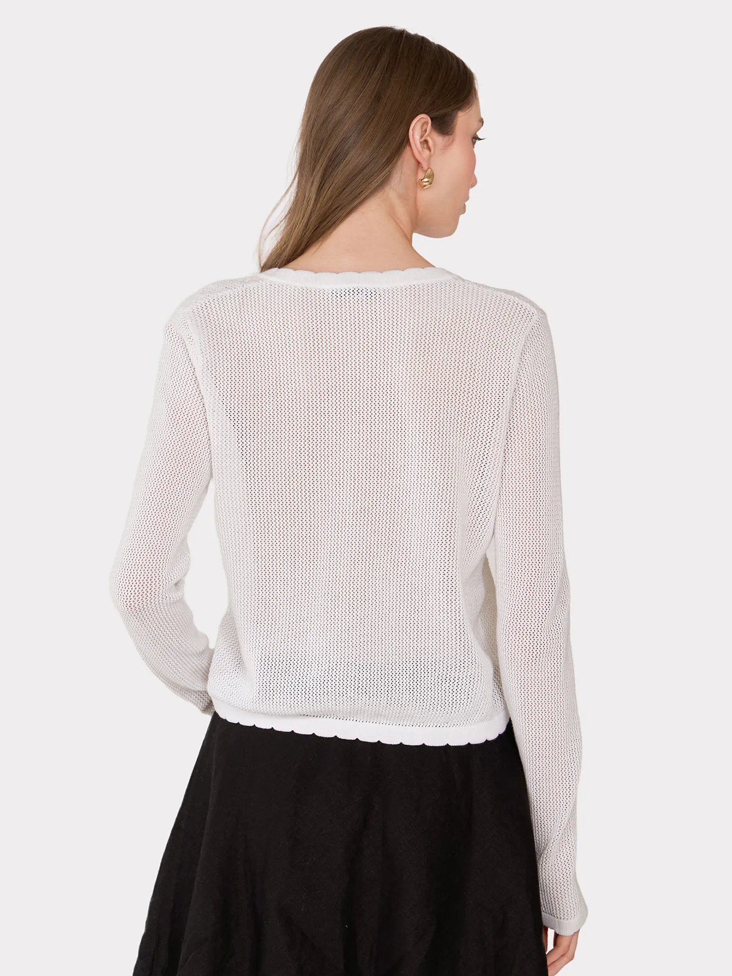 L/S Mesh Cardigan w/ Floral Motif sold by Autumn Cashmere product image thumbnail 4