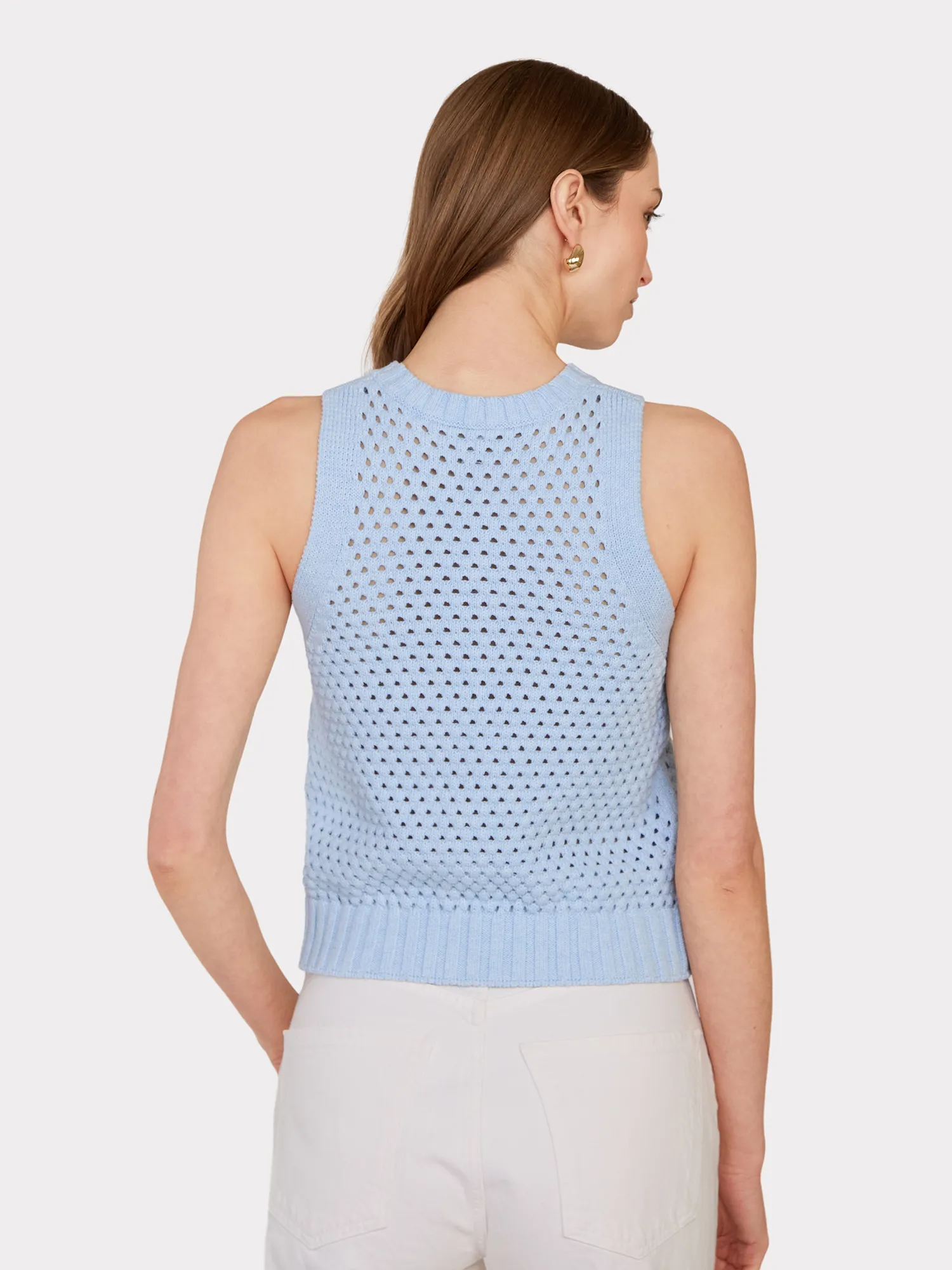 Texture Stitch Halter W/ Front Detail in Freeze sold by Autumn Cashmere product image thumbnail 4