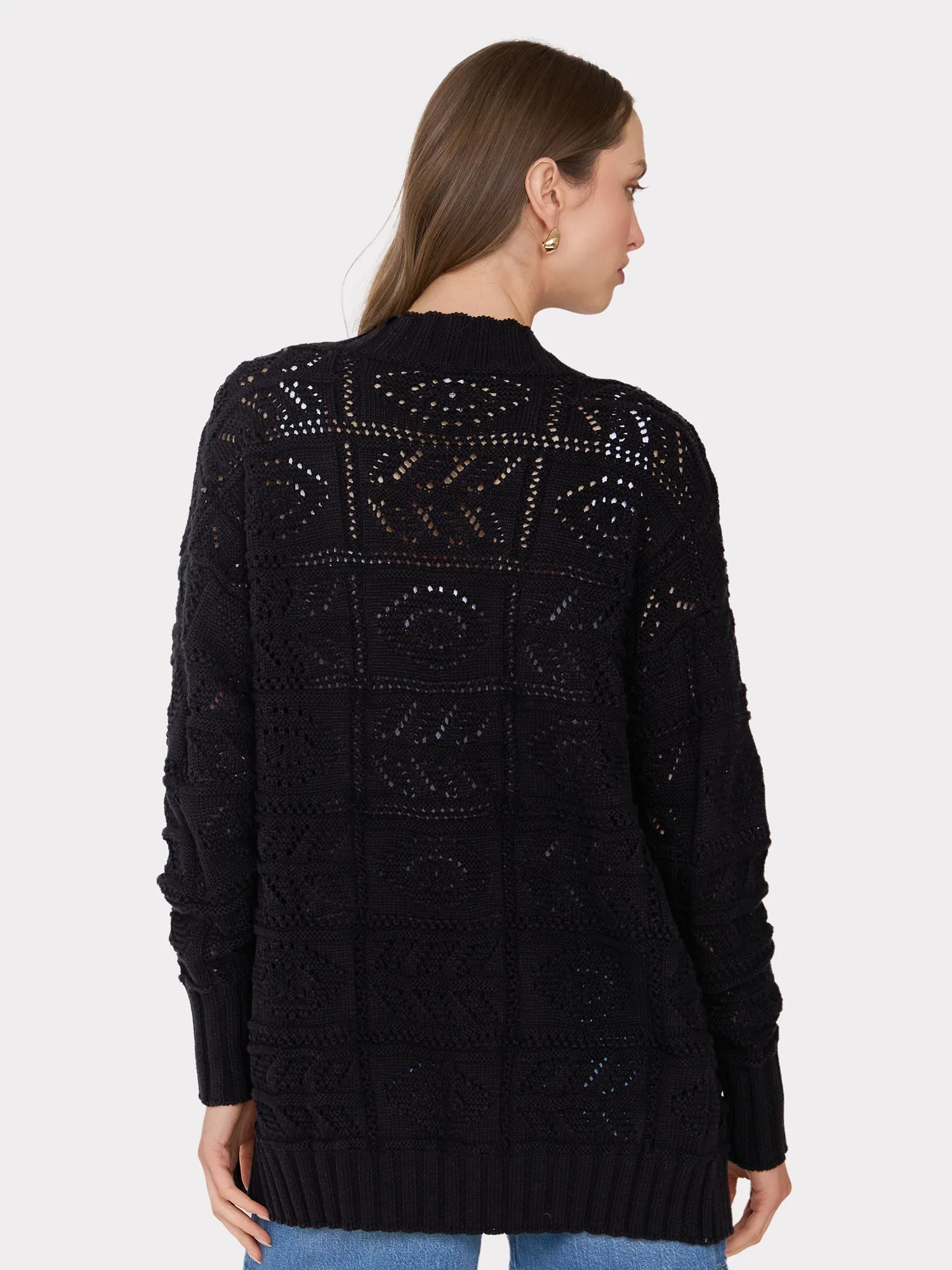 Tile Stitch Duster in Black sold by Autumn Cashmere product image thumbnail 4